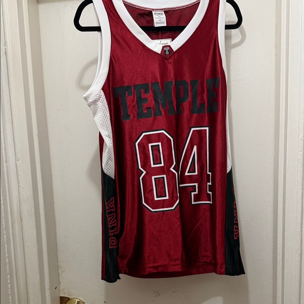 Victoria's Secret Red and White Temple 84 Mesh Sports Tank